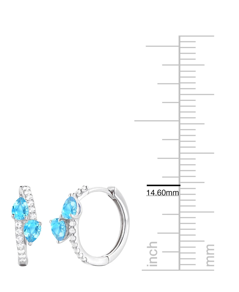 Macy's Multi Gemstone Earrings 14k Gold Over Sterling Silver (Also Silver)