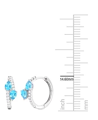 Macy's Multi Gemstone Earrings 14k Gold Over Sterling Silver (Also Silver)