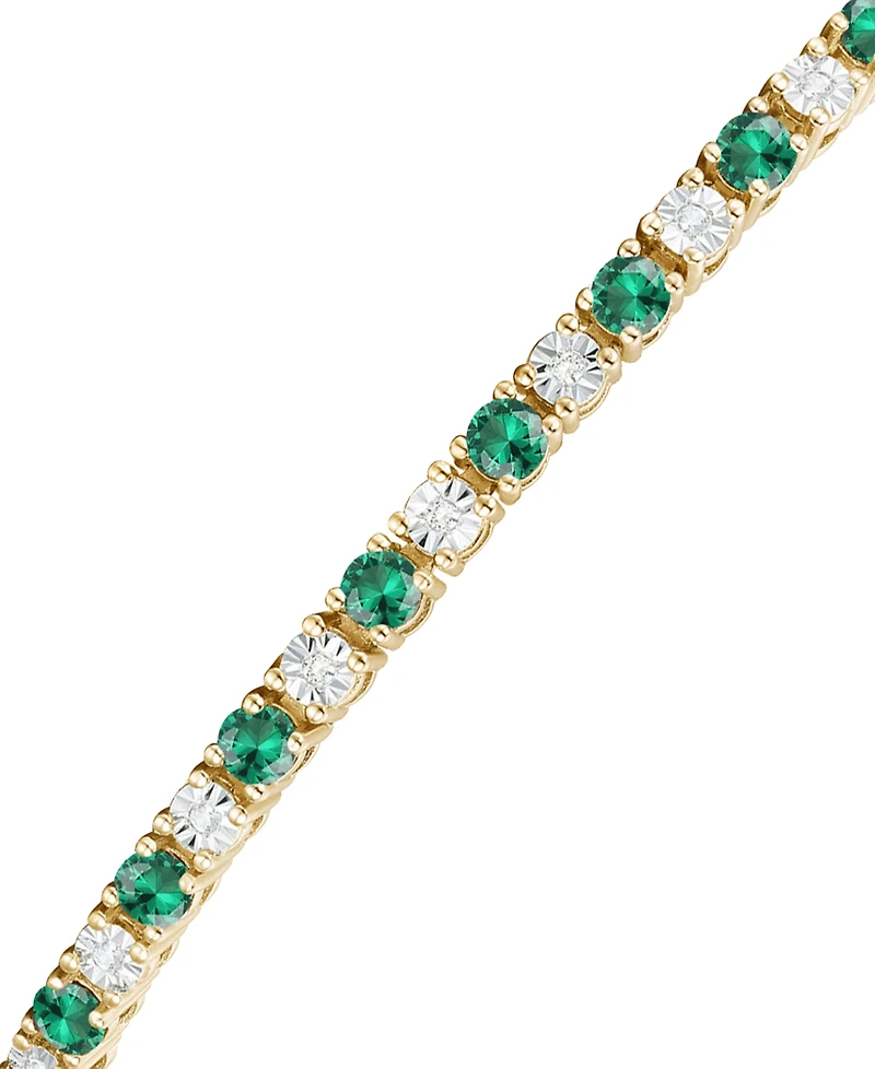Macy's Multi-Gemstone Bracelet 14k Gold Over Sterling Silver (Also Silver)