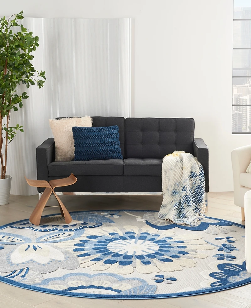 Nourison Home Aloha ALH25 7'10" x Round Outdoor Area Rug