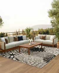 Nourison Home Aloha ALH05 Silver 7' x 10' Outdoor Area Rug