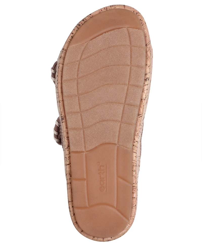 Earth Women's Sprinti Round Toe Platform Footbed Sandals