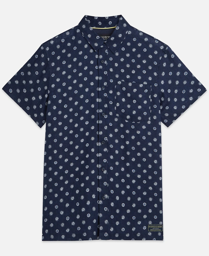 Scotch & Soda Men's Printed Short-Sleeve Shirt