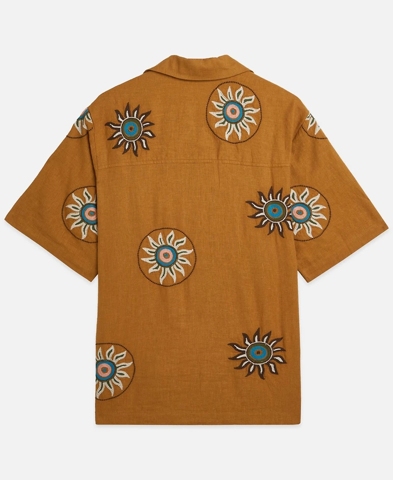 Scotch & Soda Men's Embroidered Regular-Fit Short-Sleeved Shirt