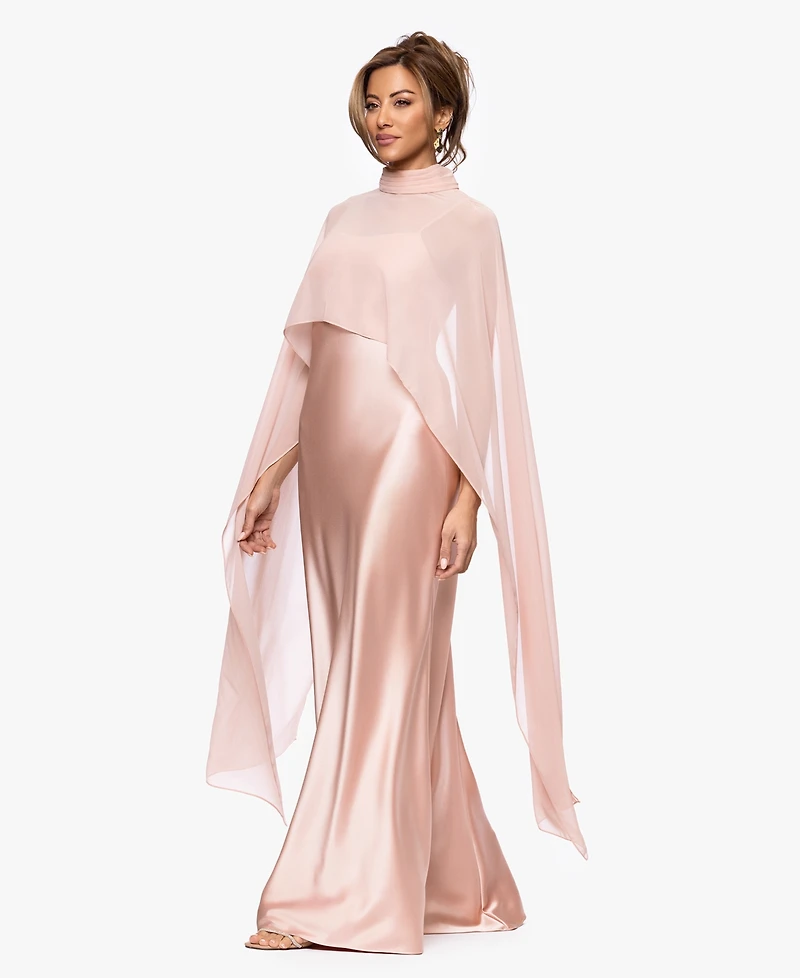 Xscape Women's Overlay Maxi Dress