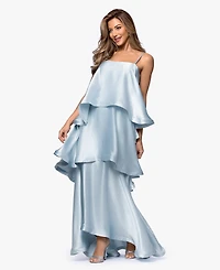 Xscape Women's Square Neck Tiered Maxi Dress