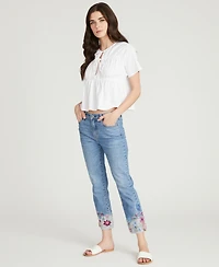 Driftwood Women's Colette Straight Cuff Jeans