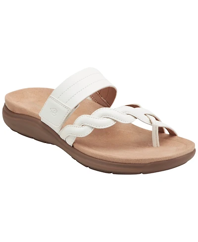 Easy Spirit Women's Waren Asymmetrical Flat Slip-On Sandals