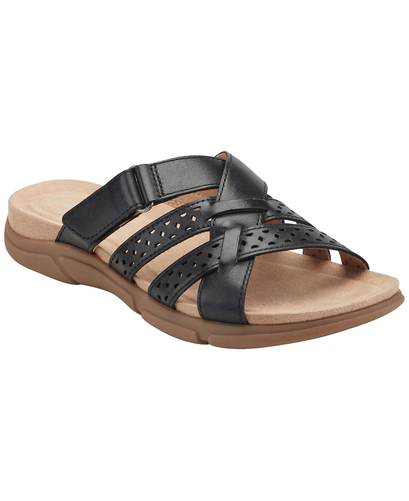 Easy Spirit Women's Melinna Strappy Flat Slip-On Sandals