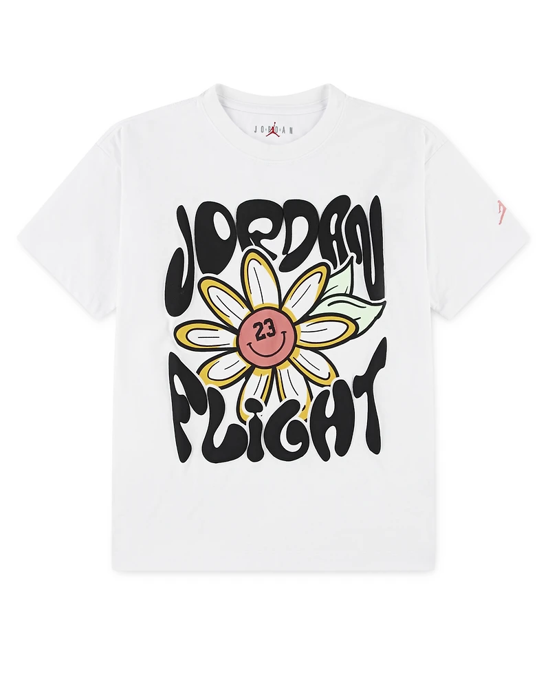 Jordan Girls' 7-16 Flower Flight Crewneck T-Shirt