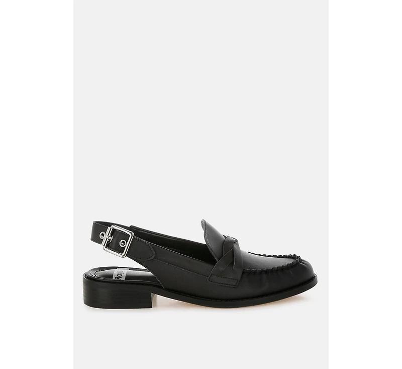 Rag & Co Women's Jemykin Genuine Leather Loafer Sandals