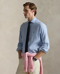 Polo Ralph Lauren Men's Classic-Fit Miniature Houndstooth Pattern Shirt