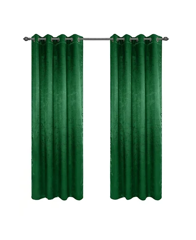 Olivia Gray 100% Polyester 190 Gsm Eloise Reversible Blackout Grommet Curtain Panel