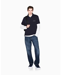 A|X Armani Exchange Men's White Edition Short Sleeve Pique Polo Shirt