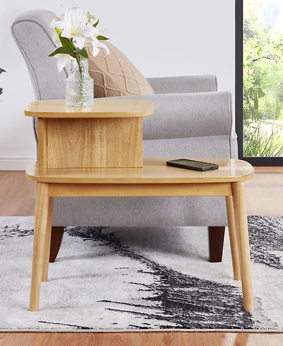 Convenience Concepts 15.75" Wood Maxwell Mid-Century 2-Tier Chairside End Table