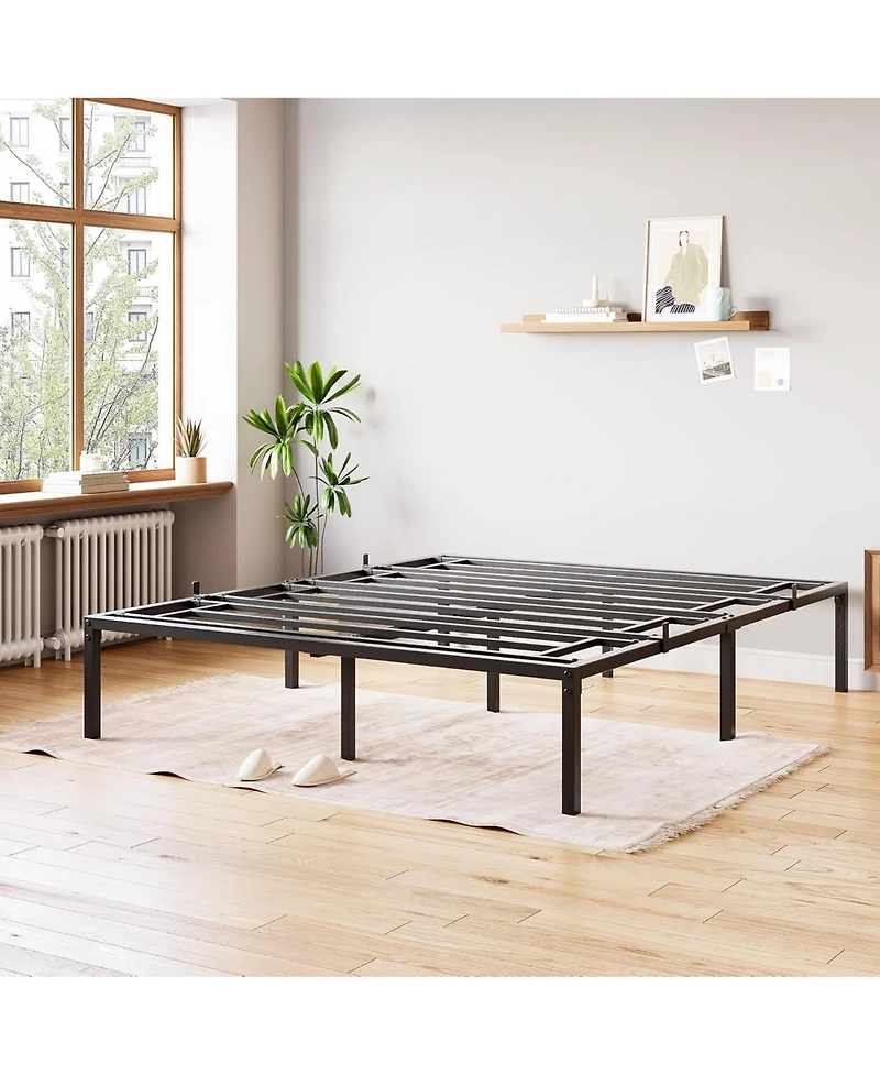 gaomon Steel Platform Bed Frame, Slip-Resistant Support, Quiet and Stable, Large Storage, No Bed Box, Easy Install