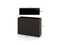 Slickblue 24 Inch Outdoor Wicker Raised Garden Bed with Pe Liner