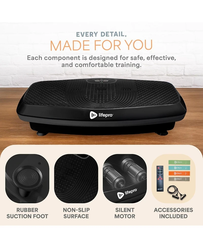 LifePro Hovert 3D Vibration Plate – Dual Motor, Oscillation & Lateral Motion for Whole Body Fitness