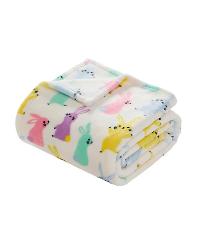 Hallmark Bunny Wonderland Plush Throw, 50" x 70"