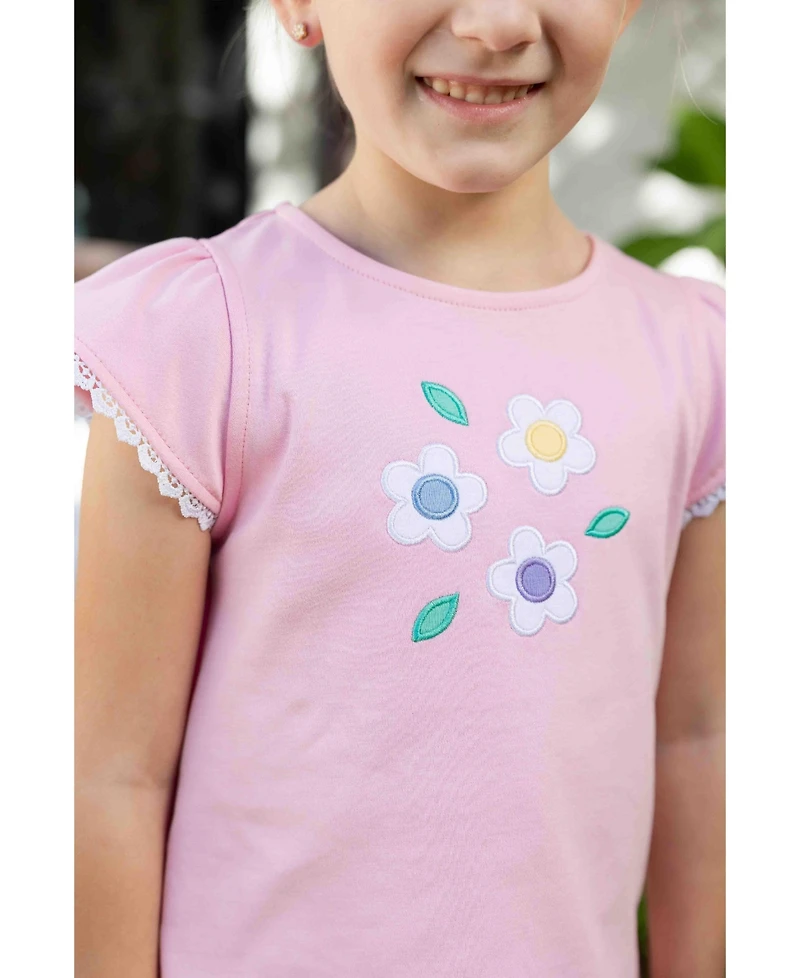 Florence Eiseman Toddler Girls Knit Top with Flowers