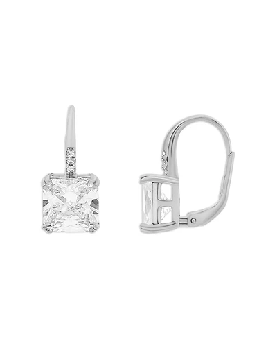 Pave Drop Sq Cz Studs