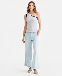 Guess Women's Alphonsine Striped Monoshoulder Top