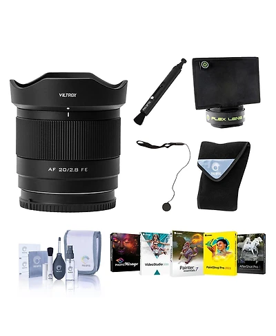 Viltrox Af 20mm f/2.8 Lens for Sony E, Bundle with Pc Software Kit, Cleaning Kit, Pen Lens Cleaner, Lens Wrap and Cap Keeper
