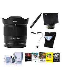 Viltrox Af 20mm f/2.8 Lens for Sony E, Bundle with Pc Software Kit, Cleaning Kit, Pen Lens Cleaner, Lens Wrap and Cap Keeper