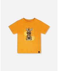 Deux par Big Boys Cotton Short Sleeve T-Shirt Orange
