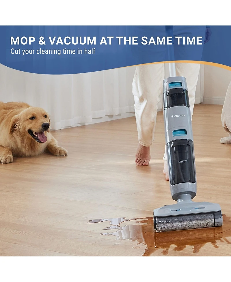 Tineco Go Sense GH301 Cordless 3-in-1 Floor Washer, Wet Dry Vacuum Mop, MessDetect Sensor, Self-Cleaning Dock