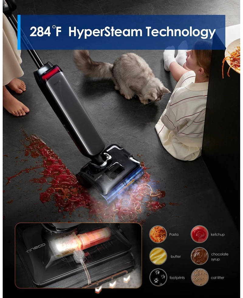 Tineco Floor One S9 Artist Steam Cordless Wet/Dry Steam Mop & Vac