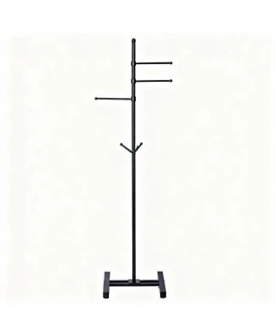 Yigii Heavy Duty Metal Coat Rack with 3 Arms 5 Hooks for Various Spaces