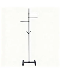 Yigii Heavy Duty Metal Coat Rack with 3 Arms 5 Hooks for Various Spaces