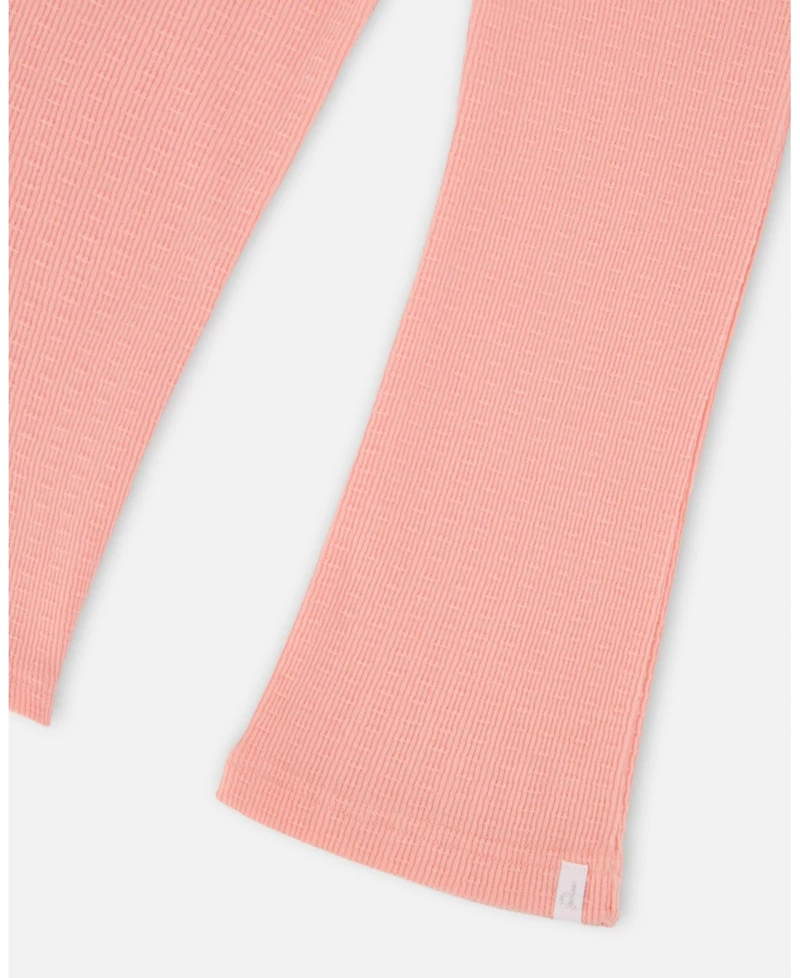 Deux par Toddler Girls Crinkle Jersey Leggings Peach Pink - Toddler|Child