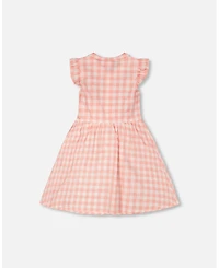 Deux par Toddler Girls Sleeveless Button Down Dress Gingham