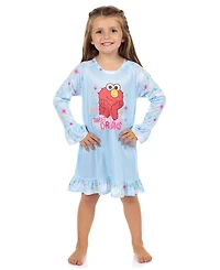 Sesame Street Toddler Girls Elmo Sweet Dreams Long-Sleeve Ruffle Nightgown Pajama