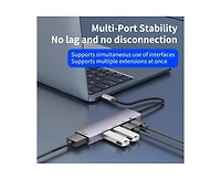 Risokeys 5-in-1 Usb-c Hub,100W Pd Charging & 5Gbps Usb 3.0 Transfer | Ideal for Home Office, Travel, Gaming