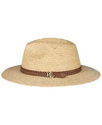Lauren Ralph Lauren Raffia Woven Belt Band Fedora Hat