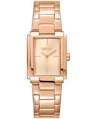 Dkny Women's Rose Gold Dial Rose Gold- Tone Stainless Steel Bracelet Watch, 23 x 30mm