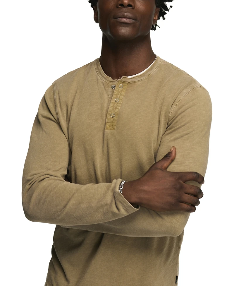 Lucky Brand Men's Crewneck Pull-On Henley Shirt