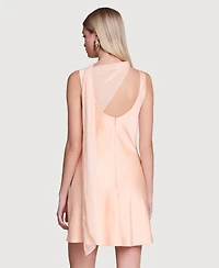 Avec Les Filles Women's Cowl Neck Mini Dress