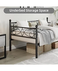 gaomon Metal Sofa Bed Frame, Heavy Duty Metal Slats, Day Bed for Living Room, Bedroom, Guest Room, Space Saving