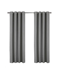 Olivia Gray 100% Polyester 250 Gsm Basket Weave Ian Luxury Jacquard Blackout Grommet Curtain Panel 54" x 84"