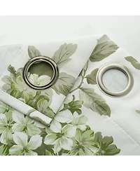 Olivia Gray 100% Polyester 200 Gsm Hydrangea Printed Blackout Grommet Curtain Panel 54" x 90