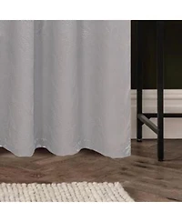 Olivia Gray 100% Polyester 200 Gsm Arlo Embossed Blackout Grommet Curtain Panel 54" x 84"