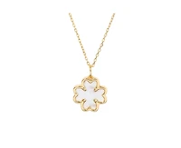 Little Sky Stone Clover Mop Pendant Necklace