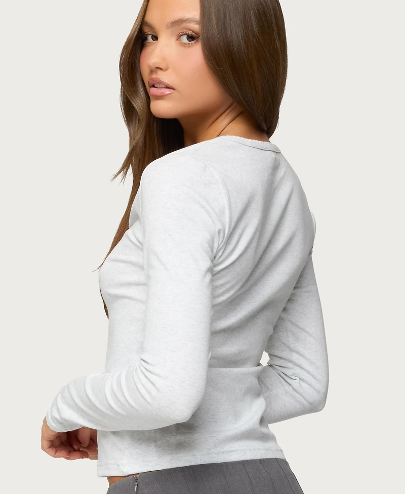 Edikted Women's Asti Button Up Long Sleeve Top