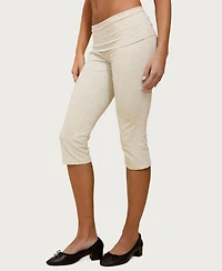 Edikted Women's Rocio Foldover Capri Pants