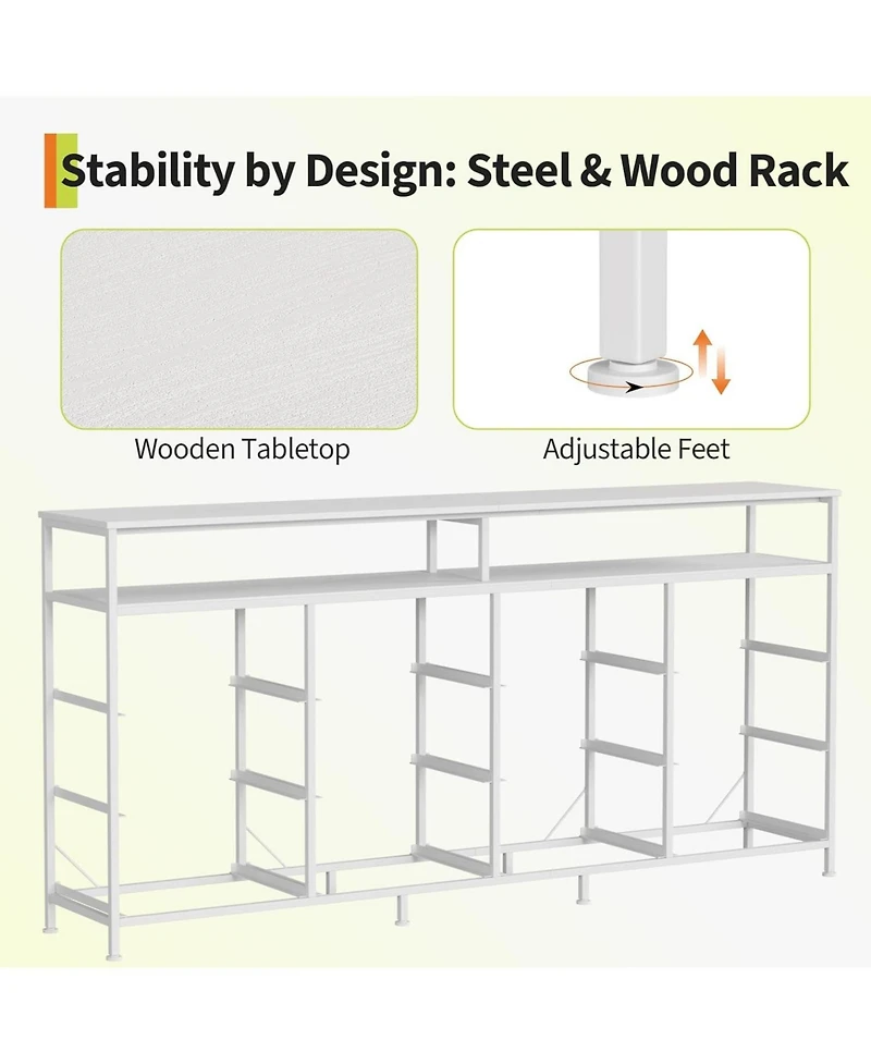 gaomon 63'' Fabric Long Dresser with 12 Drawers for Bedroom - Dresser Tv Stand for 55, 65