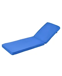 Mecale Chaise Lounge Cushion, Waterproof Fade-Resistant Outdoor Replacement Sun Lounger Cushion with Ties